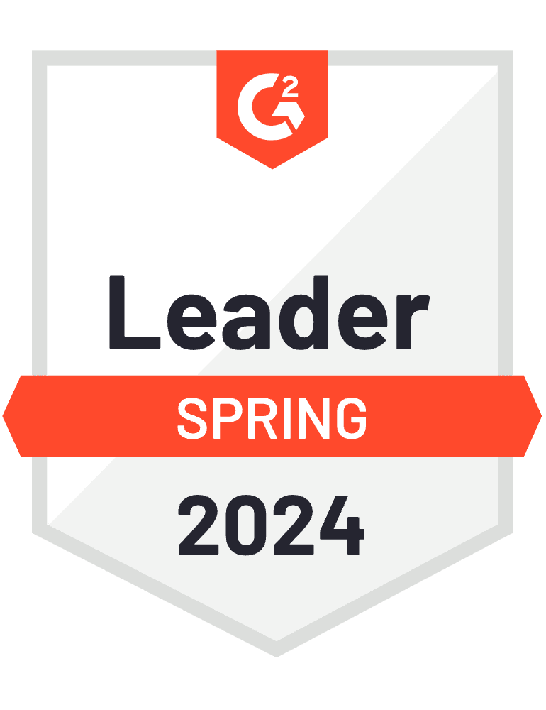 Award badge for G2 Leader in Environment Health and Safety Software for Spring 2024